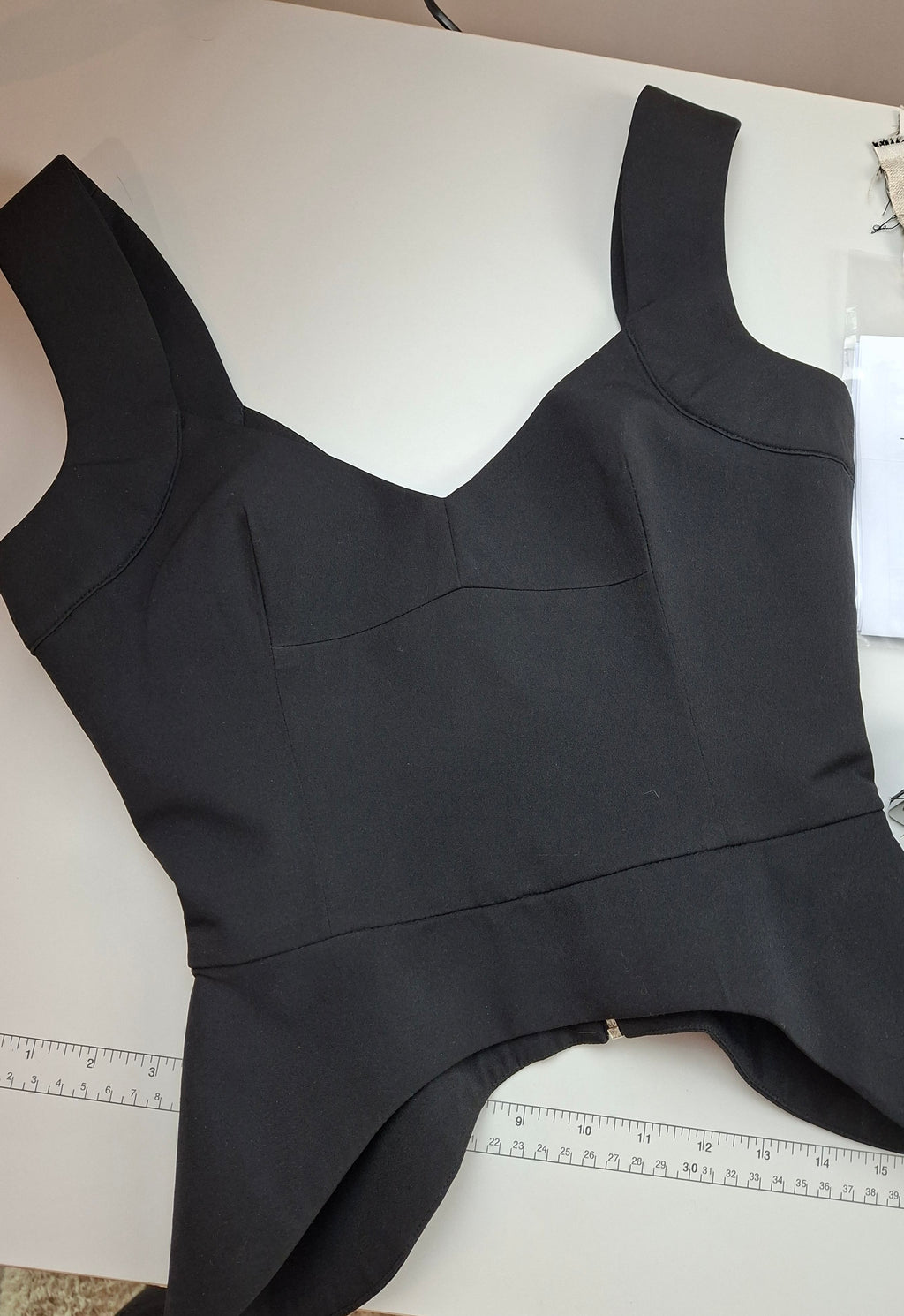 Peplum top with back zip