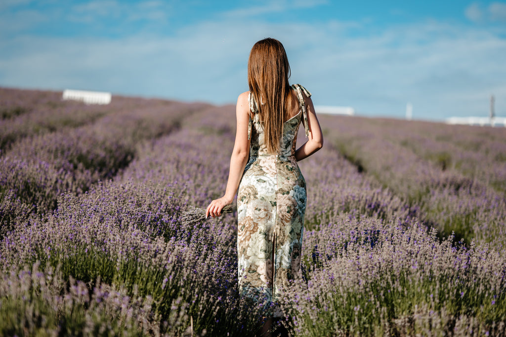 Elodie | Rochie midi din cupro