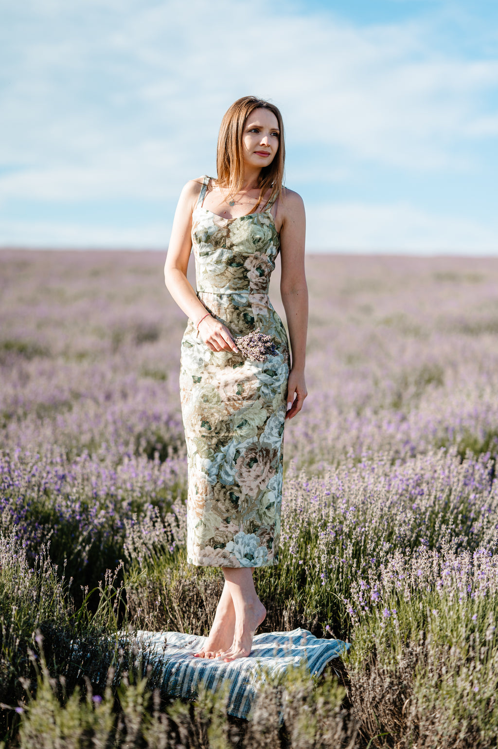 Elodie | Rochie midi din cupro
